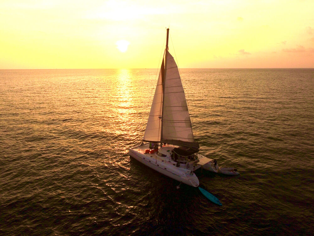 A sunset cruise, one of the popular boat tours in Panama City Beach.